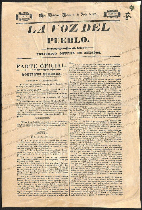 Ejemplar de La Voz del Pueblo