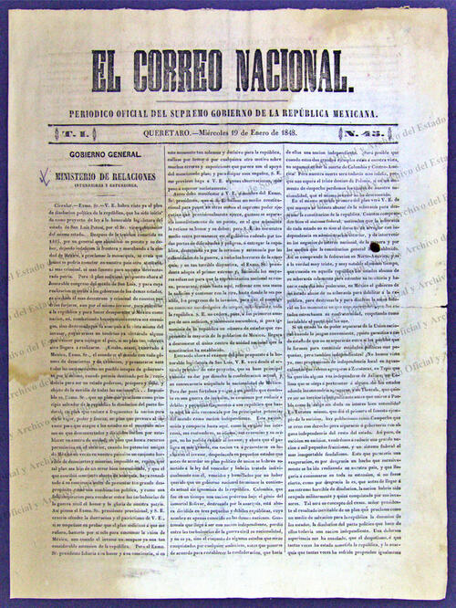 Ejemplar de El Correo Nacional