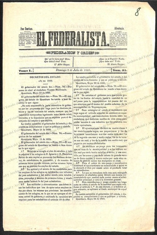 Ejemplar de El Federalista