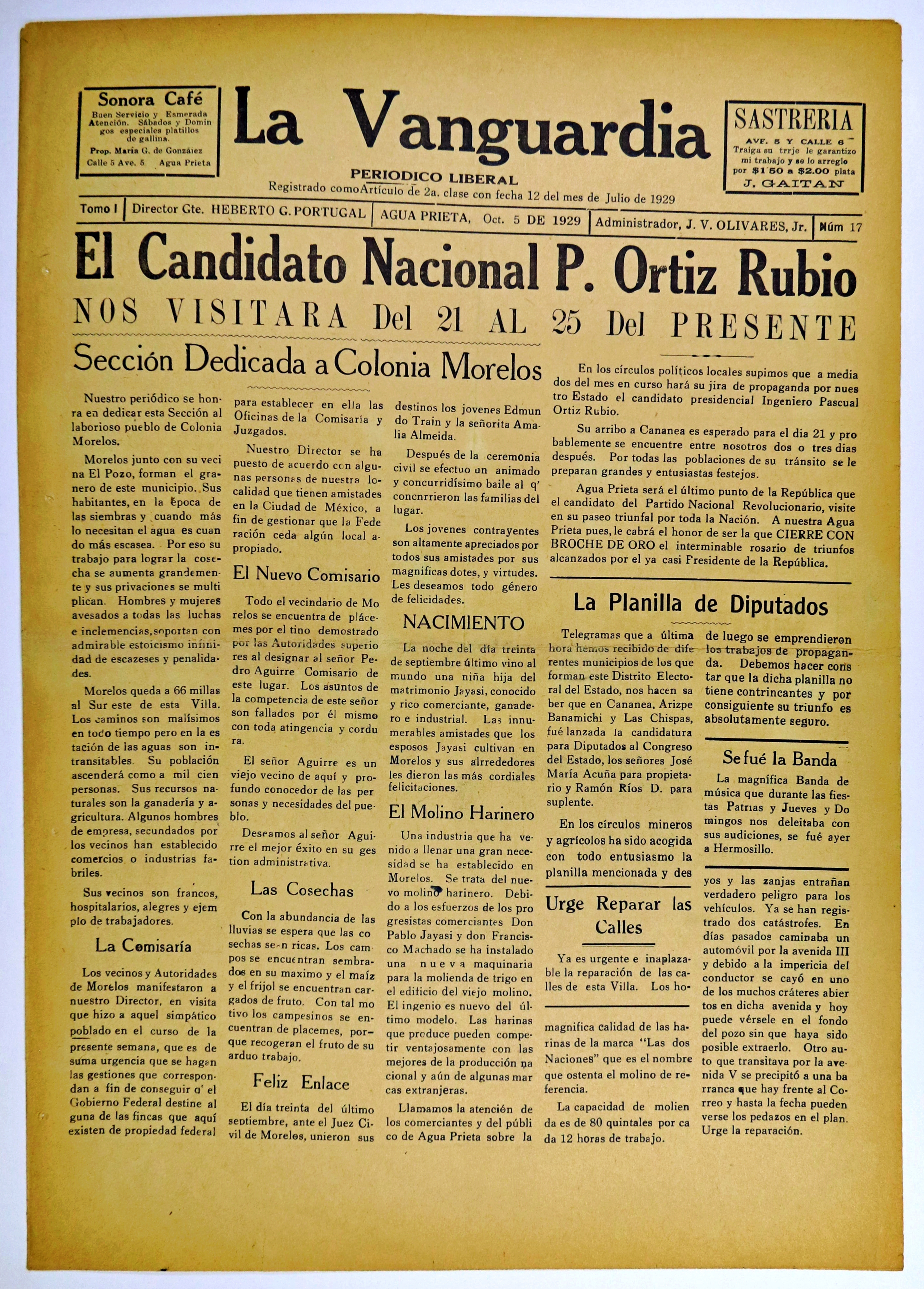 Ejemplar de La Vanguardia