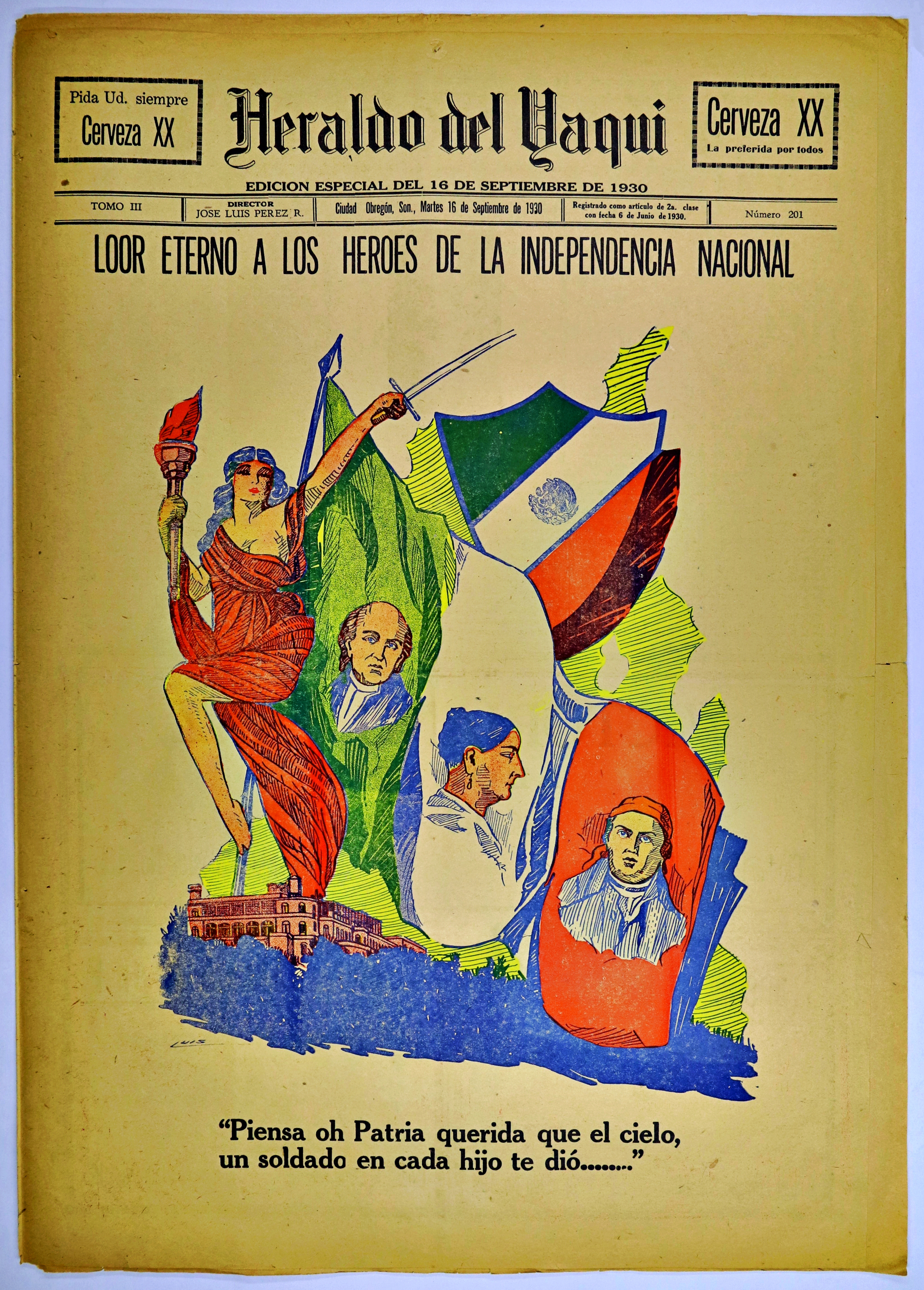 Ejemplar de El Hraldo del Yaqui