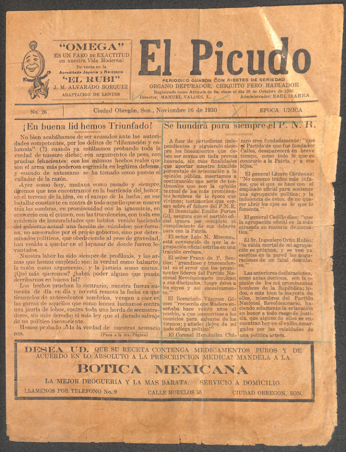 Ejemplar de El Picudo
