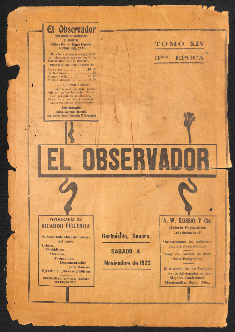 Ejemplar de El Observador