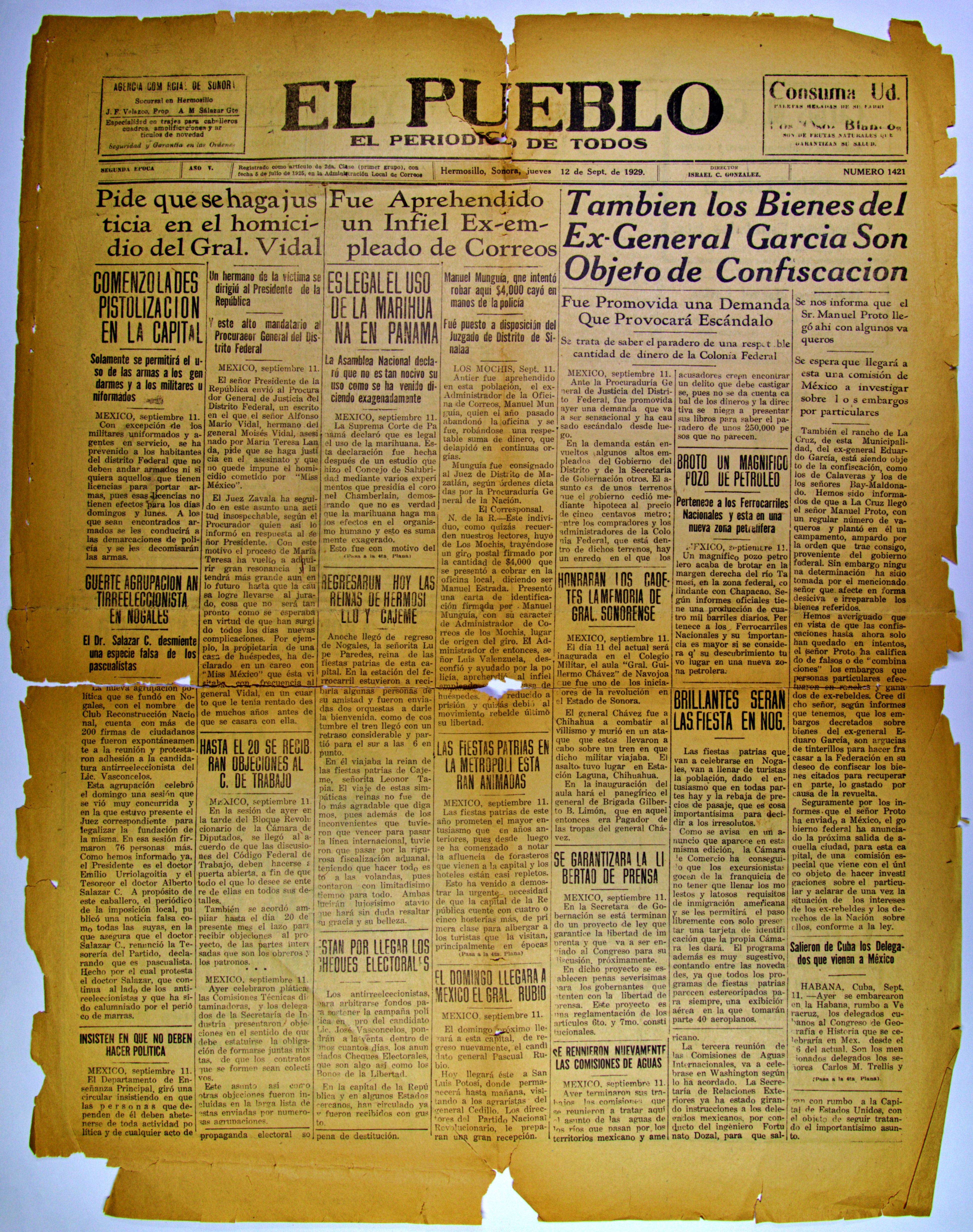 Ejemplar de El Pueblo