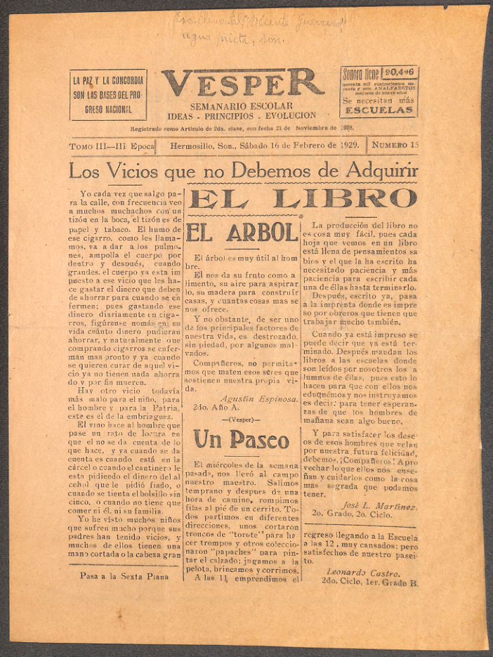 Ejemplar de Vesper