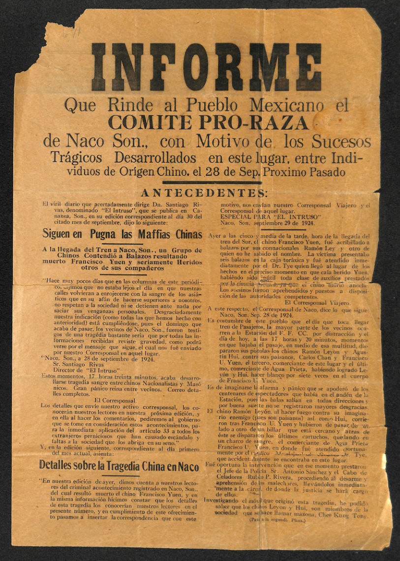 Ejemplar de Comite Pro Raza