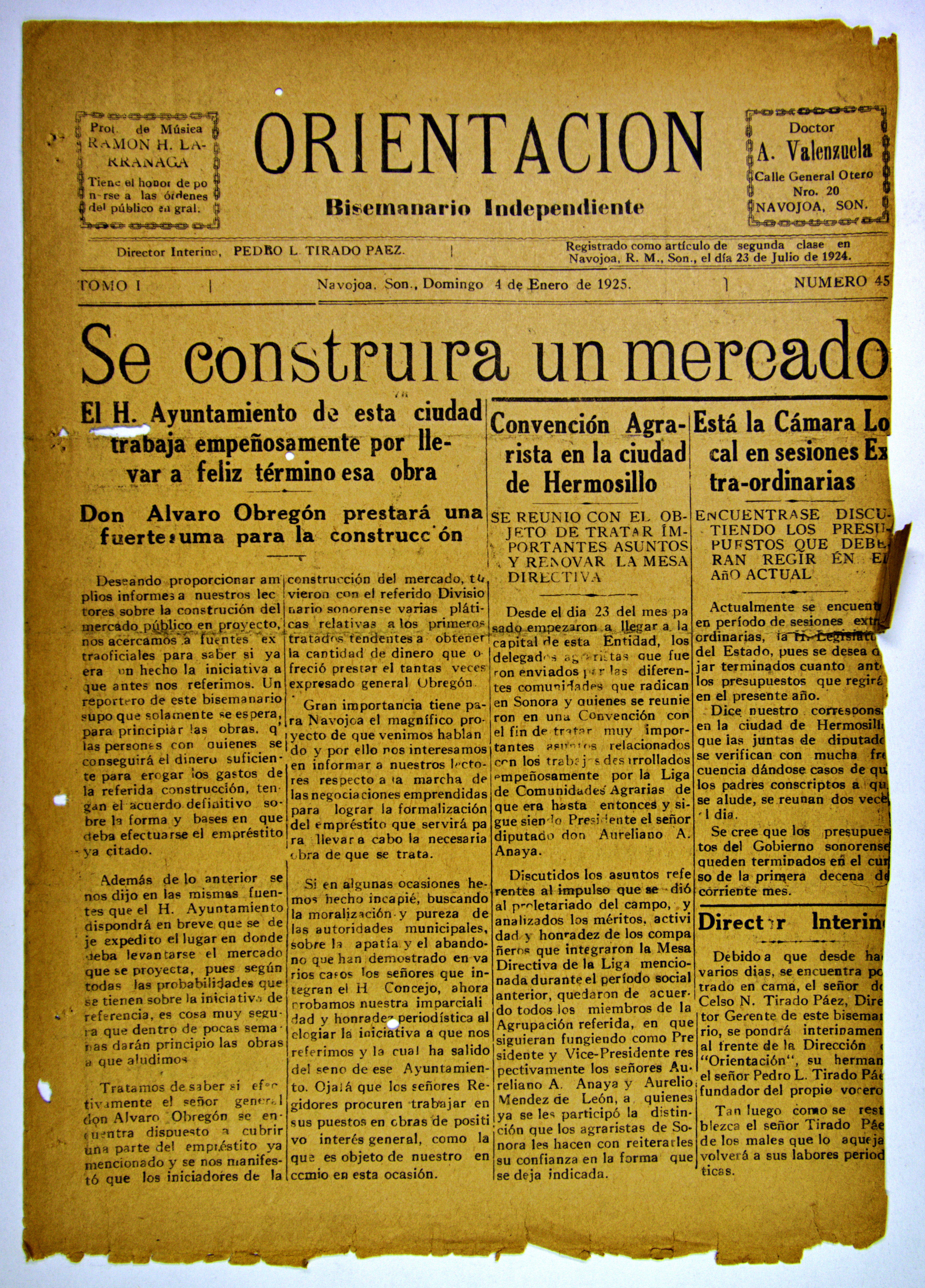 Ejemplar de Orientacion
