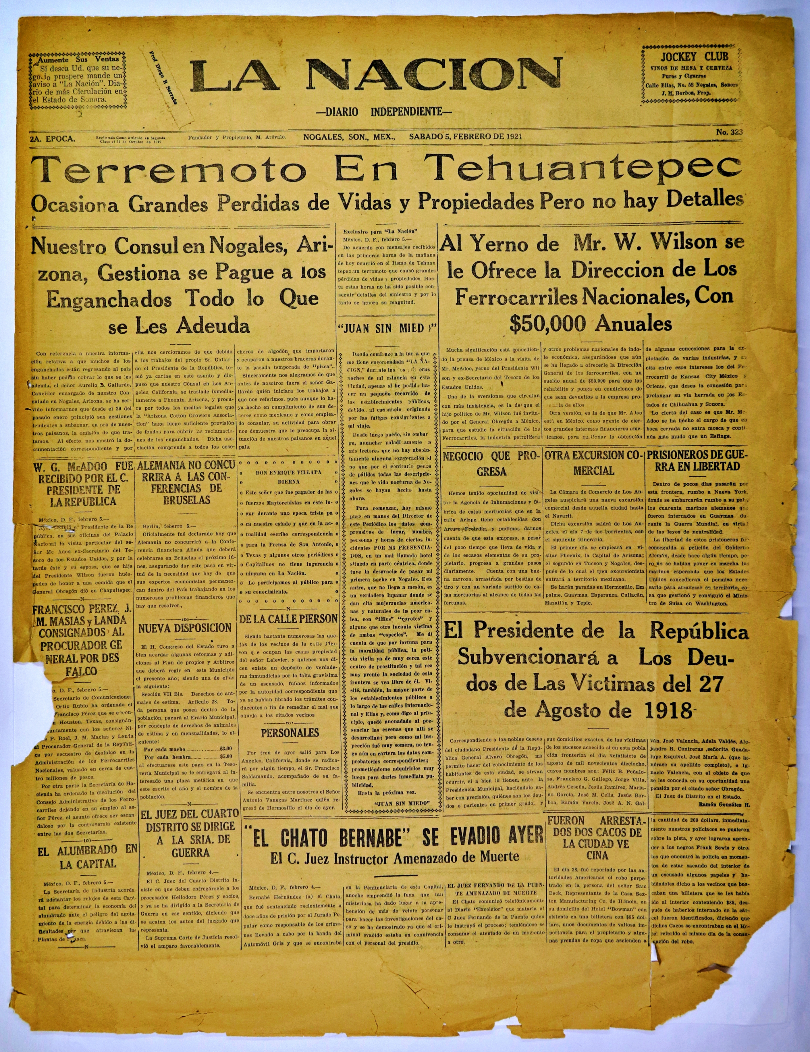 Ejemplar de La Nación
